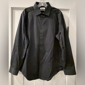 Men’s Calvin Klein Collection Black Dress Shirt Slim Fit 16 3/4 32/33